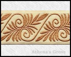Acanthus, 1-1/2 inch, Ivory - Beige, Jacquard Ribbon Fabric Trim