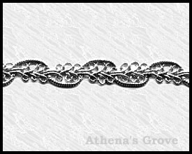 Duchesse, 5/8 inch, Silver, Metallic Passementerie Braid Fabric