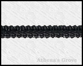 Gimp, 1/2 inch, Black, Passementerie Gimp Braid Fabric Trim
