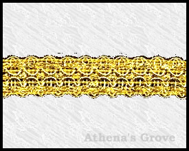 Luxe, 3/4 inch, Gold, Passementerie Gimp Metallic Braid Fabric T