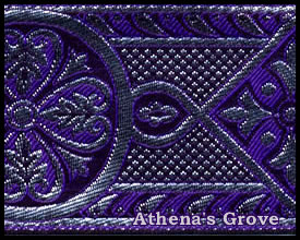 Byzantia, 2-3/8 inch, Black - Purple - Silver, Jacquard Ribbon F