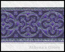 Criss Cross, 1-5/8 inch, Silver - Purple, Jacquard Ribbon Fabric