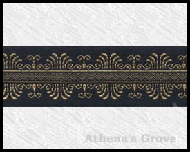 Pallas, 1 inch, Black - Beige, Jacquard Ribbon Fabric Trim