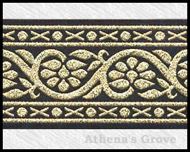 Vinework, 1-1/2 inch, Black - Gold, Jacquard Ribbon Fabric Trim
