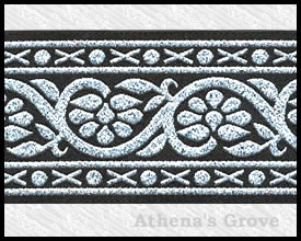 Vinework, 1-1/2 inch, Black - Silver, Jacquard Ribbon Fabric Tri