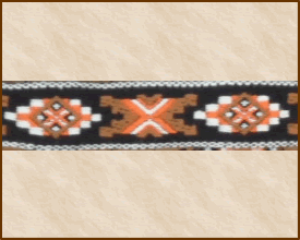 Valhalla, 15 inch piece, Brown - Orange - Black - White, 13/16 i